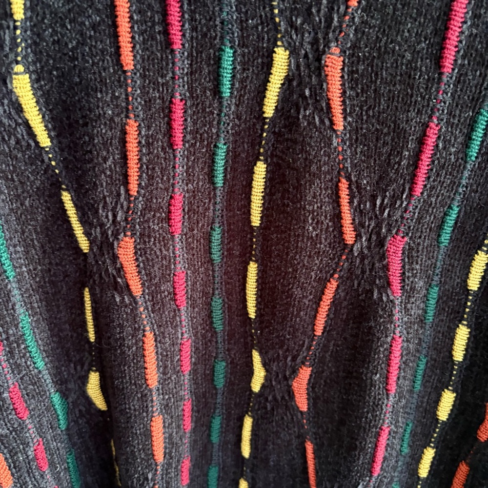 Vintage 90s Tundra for Bachrach Multicolor 3D Sweater Coogi Style Y2k Large - Picture 2 of 5